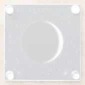 Fasen van de maan, 1 van 6 glazen onderzetter (Achterkant)