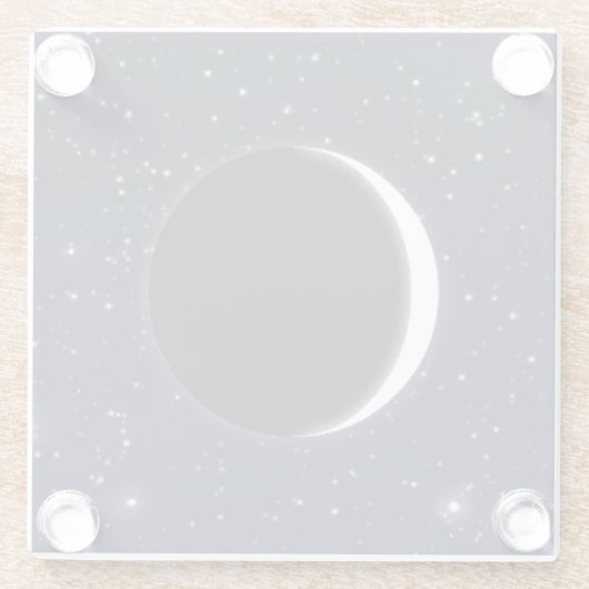 Fasen van de maan, 1 van 6 glazen onderzetter (Achterkant)