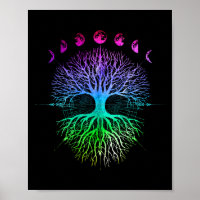 Fasen Van De Maan Boom Des Levens Hippie