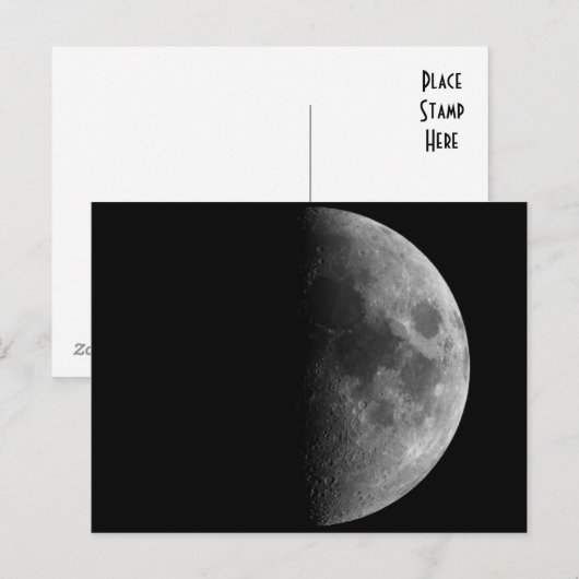 Fasen van de maan briefkaart (Voorkant / Achterkant)