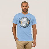 Fasen van de maan in kosmisch balansontwerp t-shirt (Voorkant volledig)