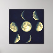 Fasen van de maan ~ Maancyclus Canvas Afdruk (Voorkant)