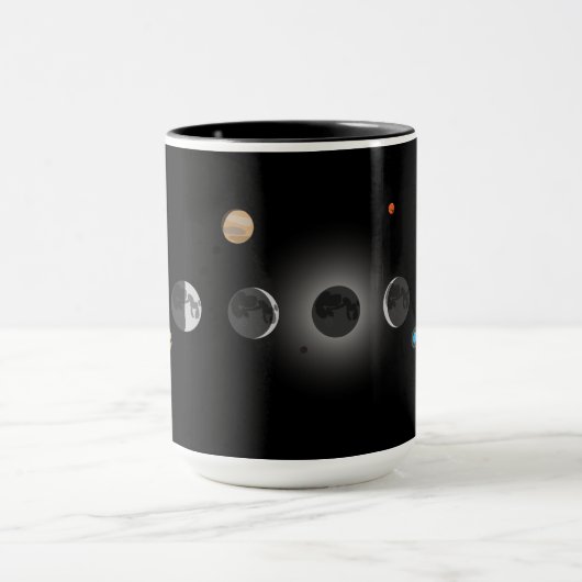 Fasen van de maan mok (Midden)