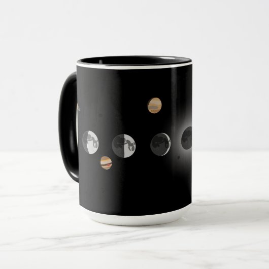 Fasen van de maan mok (Voorkant links)