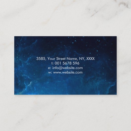 Fasen van de maan - nebula visitekaartje (Achterkant)