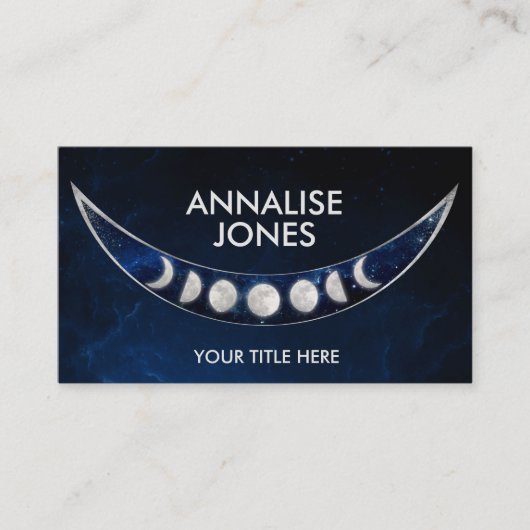 Fasen van de maan - nebula visitekaartje (Voorkant)