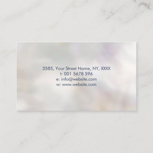 Fasen van de maan - nebula visitekaartje (Achterkant)