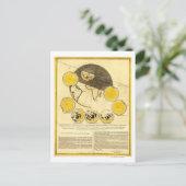 Fasen van de maan rond de aardkaart briefkaart (Staand voorkant)