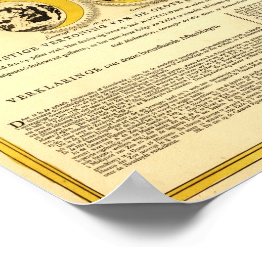 Fasen van de maan rond de aardkaart poster (Hoek)