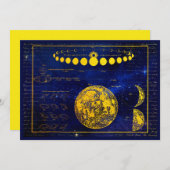  fasen van de maan Saturnus Jupiter Venus (Voorkant / Achterkant)