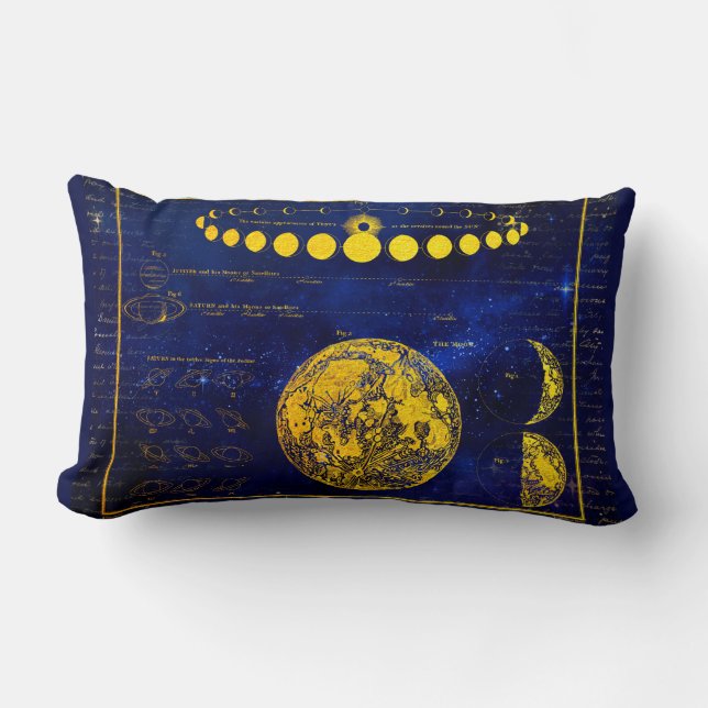  fasen van de maan Saturnus Jupiter Venus Kussen (Voorkant)