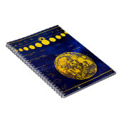  fasen van de maan Saturnus Jupiter Venus Notitieboek (Rechterzijde)