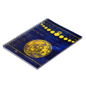  fasen van de maan Saturnus Jupiter Venus Notitieboek (Linkerzijde)