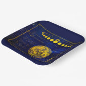  fasen van de maan Saturnus Jupiter Venus Papieren Bordje (Gebogen)