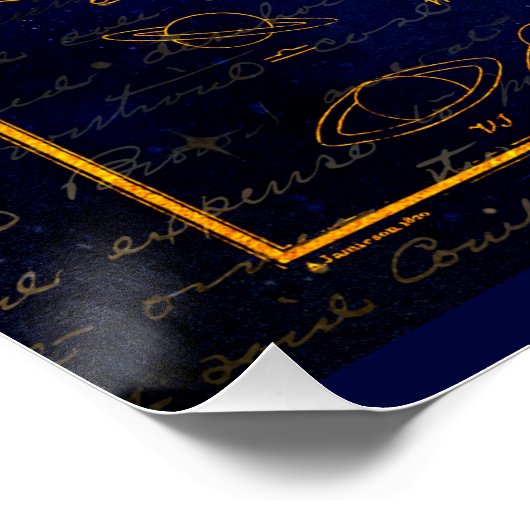  fasen van de maan Saturnus Jupiter Venus Perfect Poster (Hoek)