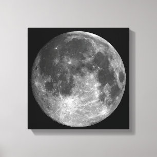 FASEN VAN DE MAAN SERIE, VOLLE MAAN. FOTO 1 VAN 5 CANVAS AFDRUK