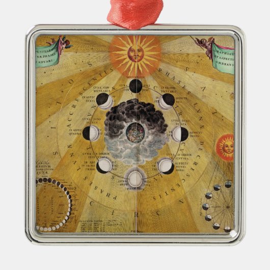 Fasen van de maan, uit 'The Celestial Atlas' Metalen Ornament (Voorkant)