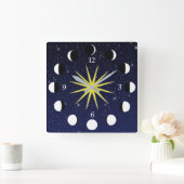 Fasen van de maanklok vierkante klok (Huis)