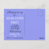  fasen van de maanzonsverduistering-uitnodiging briefkaart (Achterkant)