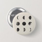 Fasen van de Moon Lunar-Waterverf Ronde Button 5,7 Cm (Voorkant /achterkant)