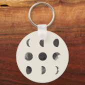 Fasen van de Moon Lunar-Waterverf Sleutelhanger (Voorkant)
