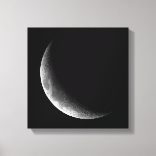 FASEN VAN HET MOON, CRESCENT MOON. FOTO 5 VAN 5 CANVAS AFDRUK