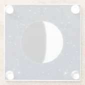 Fases van de maan, 3 van 6 glazen onderzetter (Achterkant)