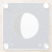 Fases van de maan, 4 van 6 glazen onderzetter (Achterkant)