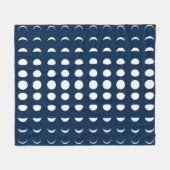 Fases van de maan op Deep Midnight Blue Fleece Deken (Voorkant (Horizontaal))