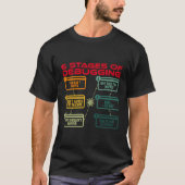 Fases van het debuggen van code software ontwikkel t-shirt (Voorkant)