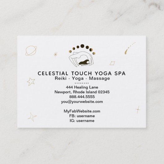 *~* Fases van Moon Woman Celestial Goddess Visitekaartje (Achterkant)