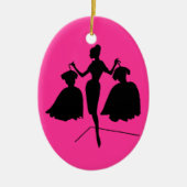  Fashiion Silhouette Keramisch Ornament (Voorkant)