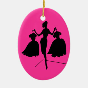  Fashiion Silhouette Keramisch Ornament