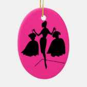  Fashiion Silhouette Keramisch Ornament (Achterkant)