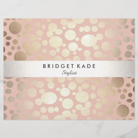 Fashion and Beauty Gold & Pink Spotted Pattern Flyer (Voorkant)