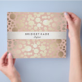 Fashion and Beauty Gold & Pink Spotted Pattern Flyer (Hand)