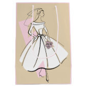 Fashion Bride Natural cadeautas midden roze (Achterkant)