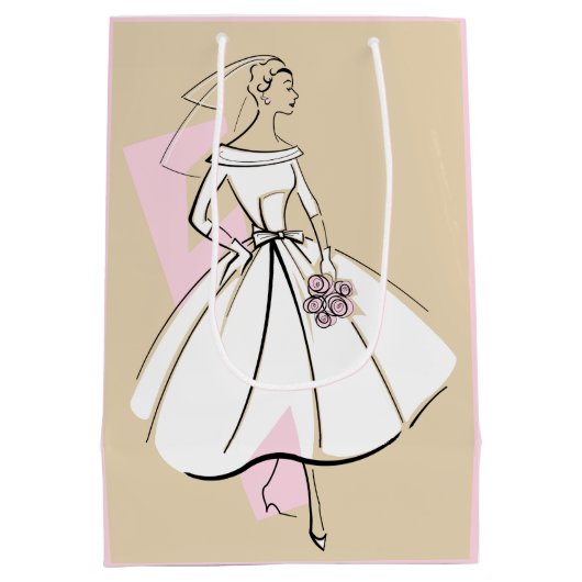 Fashion Bride Natural cadeautas midden roze (Achterkant)