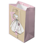 Fashion Bride Natural cadeautas midden roze (Achterkant Gekanteld)