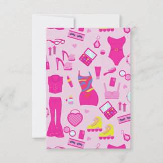 fashion doll clothes vintage 1990s pink  kaart