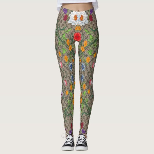 Fashion Floral Stylish Elegant Leggings (Voorkant)