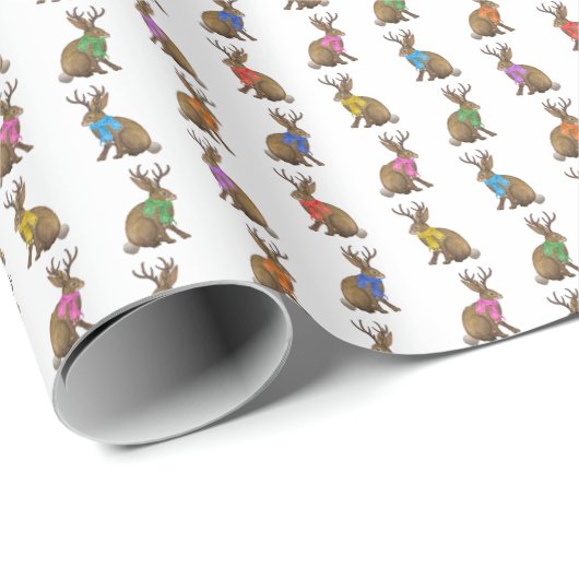 Fashion Forward Jackalopes Wrapping Paper Cadeaupapier (Rol Hoek)