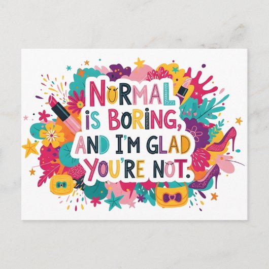 Fashion Glamour Makeup Statement Quote Design Briefkaart (Voorkant)