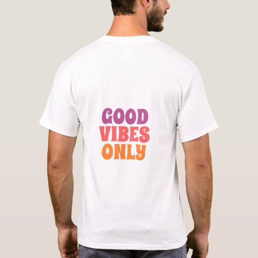 Fashion Icon Luxury Text T-Shirt | Good Vibes Back (Achterkant)