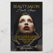 Fashion magazine style beauty salon flyer (Voorkant)