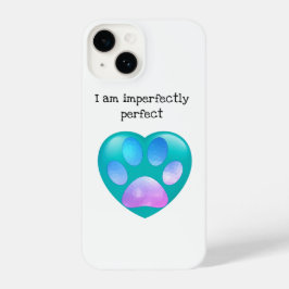 Fashion motivational pet foot print quote iPhone 14 hoesje