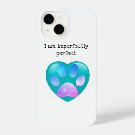 Fashion motivational pet foot print quote iPhone hoesje (Achterkant)