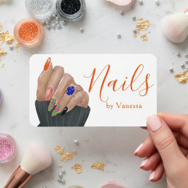 Fashion Nail Artist Manicurist Branding Visitekaartje