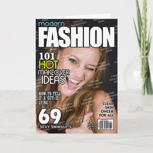 Fashion Personalized Magazine Cover Kaart (Voorkant)