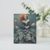Fashion Photography With Goldfish Briefkaart (Staand voorkant)